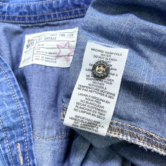 Garage Shirt Denim Studded Cotton (XS) - Picture 6 of 7